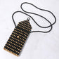 Madeline Love Black, Gold Pearl Beaded Phone Holder Crossbody Bag - Bags & Wallets - extra