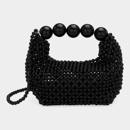 Madeline Love Black Pearl Beaded Handbag / Crossbody Bag - Bags & Wallets