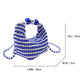 Madeline Love Royal Blue, White Pearl Beaded Handbag / Crossbody Bag - Bags & Wallets - extra