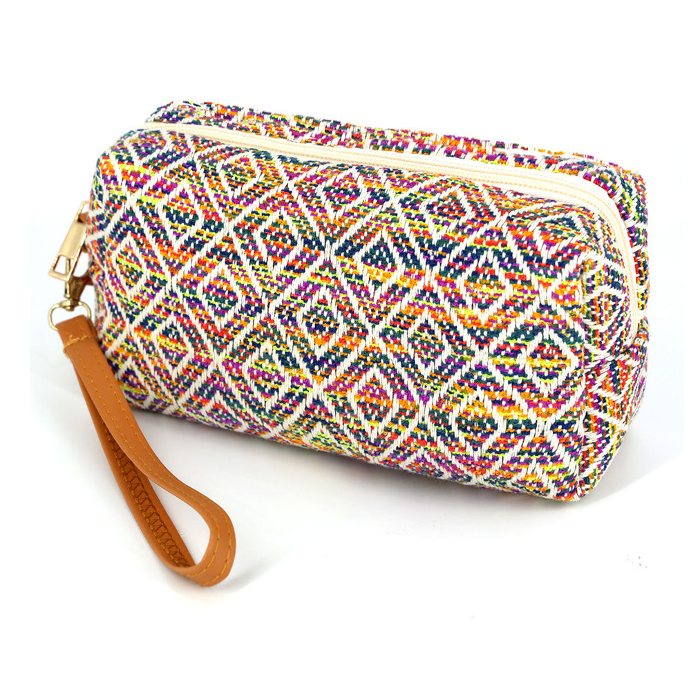 Madeline Love Multi Aztec Patterned Wristlet Pouch Bag - Beauty & Cosmetics - desc