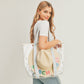 Madeline Love Light Blue Hat Carrying Transparent Aztec Pattern Strap Tote Bag - Bags & Wallets - desc