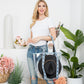 Madeline Love Navy Hat Carrying Transparent Aztec Pattern Strap Tote Bag - Bags & Wallets