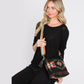 Madeline Love Orange Aztec Patterned Tassel Crossbody Bag - Bags & Wallets - desc