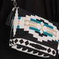 Madeline Love Teal Aztec Patterned Tassel Crossbody Bag - Bags & Wallets - extra