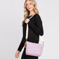Madeline Love Fuchsia Aztec Patterned Tassel Crossbody Bag - Bags & Wallets - desc