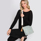 Madeline Love Green Aztec Patterned Tassel Crossbody Bag - Bags & Wallets - desc