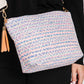 Madeline Love Pink Aztec Patterned Tassel Crossbody Bag - Bags & Wallets - extra