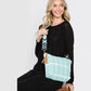 Madeline Love Mint Check Patterned Tassel Crossbody Bag - Bags & Wallets - desc