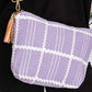 Madeline Love Purple Check Patterned Tassel Crossbody Bag - Bags & Wallets - extra