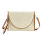 Madeline Love Beige Frayed Trip Two Tone Straw Clutch / Crossbody Bag - Bags & Wallets - desc
