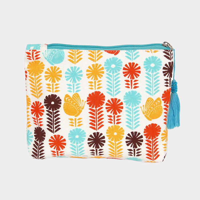 Madeline Love Multi Flower Butterfly Pouch / Cosmetic Bag - Bags & Wallets