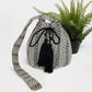 Madeline Love Black Geometric Pattern Bucket Bag - Bags & Wallets