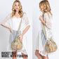 Madeline Love Black Geometric Pattern Bucket Bag - Bags & Wallets - desc