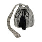 Madeline Love Black Geometric Pattern Bucket Bag - Bags & Wallets - extra