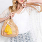 Madeline Love Coral Solid Bucket Bag With Aztec Strap - Bags & Wallets - extra