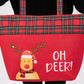 Madeline Love Red Oh Deer Letter Reindeer Christmas Tote Bag - Bags & Wallets - extra