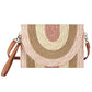 Madeline Love Pink Metallic Lined Multi Color Straw Clutch / Crossbody Bag - Bags & Wallets - desc