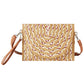 Madeline Love Taupe Multi Color Straw Clutch / Crossbody Bag - Bags & Wallets - desc