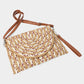 Madeline Love Taupe Multi Color Straw Clutch / Crossbody Bag - Bags & Wallets - extra