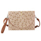 Madeline Love Pink Gold Threads Mixed Straw Clutch Bag / Crossbody Bag - Bags & Wallets - desc