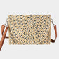 Madeline Love Beige Multi Color Straw Clutch Bag / Crossbody Bag - Bags & Wallets