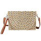 Madeline Love Beige Multi Color Straw Clutch Bag / Crossbody Bag - Bags & Wallets - desc
