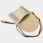 Madeline Love Beige Multi Pattern Straw Clutch / Crossbody Bag - Bags & Wallets - extra