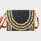 Madeline Love Black Mixed Color Detail Straw Clutch / Crossbody Bag - Bags & Wallets