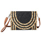 Madeline Love Black Mixed Color Detail Straw Clutch / Crossbody Bag - Bags & Wallets - desc