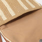 Madeline Love Taupe Sequin Mixed Two Tone Straw Clutch Bag / Crossbody Bag - Bags & Wallets - extra