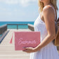 Madeline Love Pink SUMMER Embroidery Woven Straw Pouch Bag - Bags & Wallets - extra