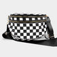 Madeline Love Black Checkered Pattern Crossbody Bag - Bags & Wallets - desc