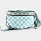 Madeline Love Blue Checkered Pattern Crossbody Bag - Bags & Wallets