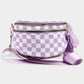 Madeline Love Lavender Checkered Pattern Crossbody Bag - Bags & Wallets