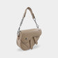 Madeline Love Beige Faux Leather Mini Saddle Shoulder Crossbody Bag - Bags & Wallets