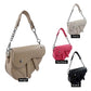 Madeline Love Beige Faux Leather Mini Saddle Shoulder Crossbody Bag - Bags & Wallets - extra
