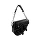 Madeline Love Black Faux Leather Mini Saddle Shoulder Crossbody Bag - Bags & Wallets - desc