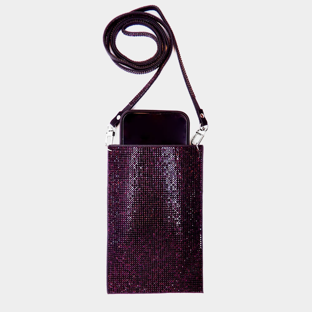 Madeline Love Purple Bling Cellphone Crossbody Bag - Bags & Wallets