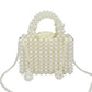 Madeline Love Cream, Gold Pearl Box Top Handle Crossbody Bag - Bags & Wallets - extra