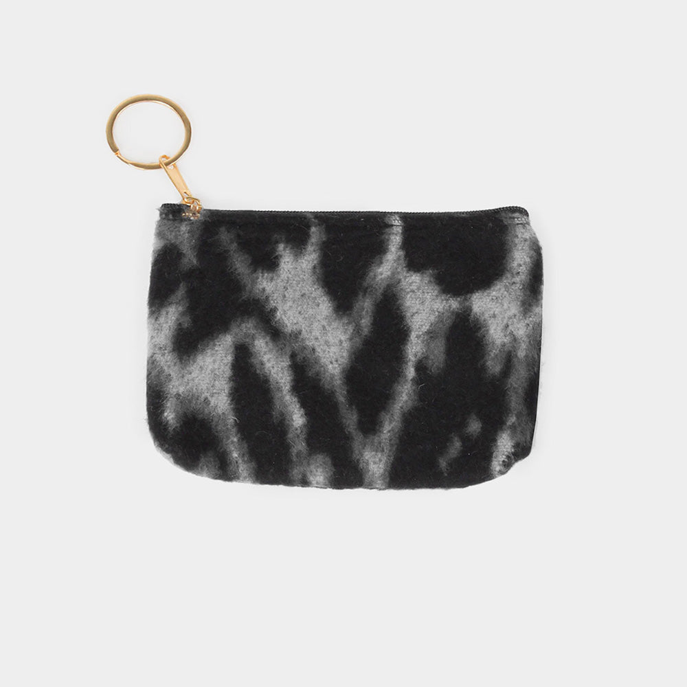 Madeline Love Gray, Leopard Leopard Patterned Coin / Card Purse - Bags & Wallets