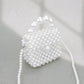 Madeline Love Rhodium, White Mini Pearl Flap Crossbody Bag - Bags & Wallets - extra