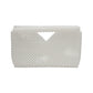 Madeline Love Rhodium, White Pearl Beaded Open Top Clutch Bag - Bags & Wallets - extra