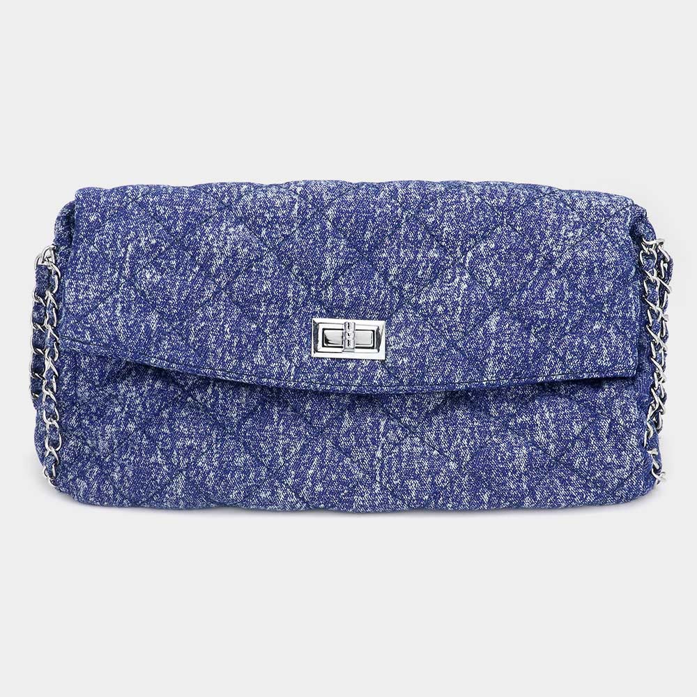 Madeline Love Denim Quilted Denim Shoulder Bag - Bags & Wallets