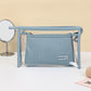 Madeline Love Blue 2PCS - Double Layer Makeup Pouch Bags - Beauty & Cosmetics