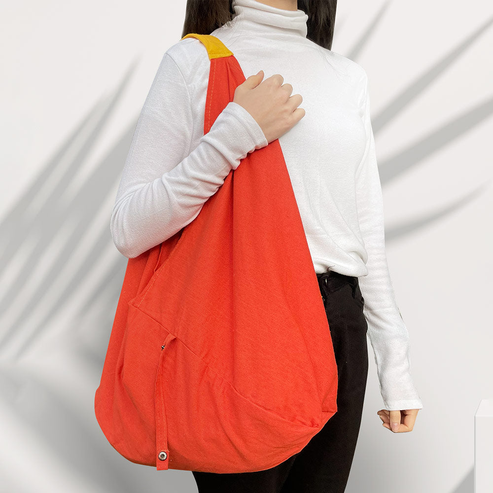 Madeline Love Orange Foldable Triangle Shoulder Bag - Bags & Wallets
