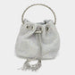 Madeline Love AB Bling Rhinestone Mesh Metal Draw String with Glass Stone Embellished Top Handle Bucket Bag / Crossbody Bag - Bags & Wallets