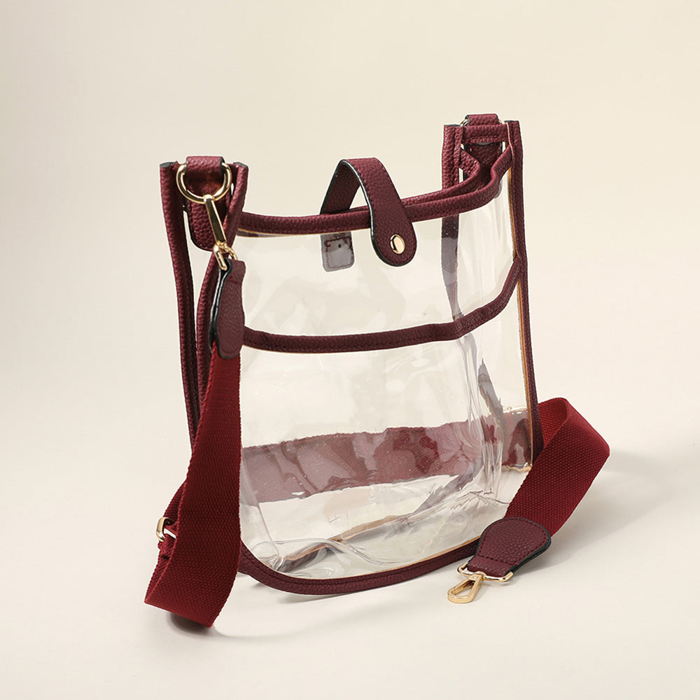 Madeline Love Clear, Purple Transparent Crossbody Bag - Bags & Wallets