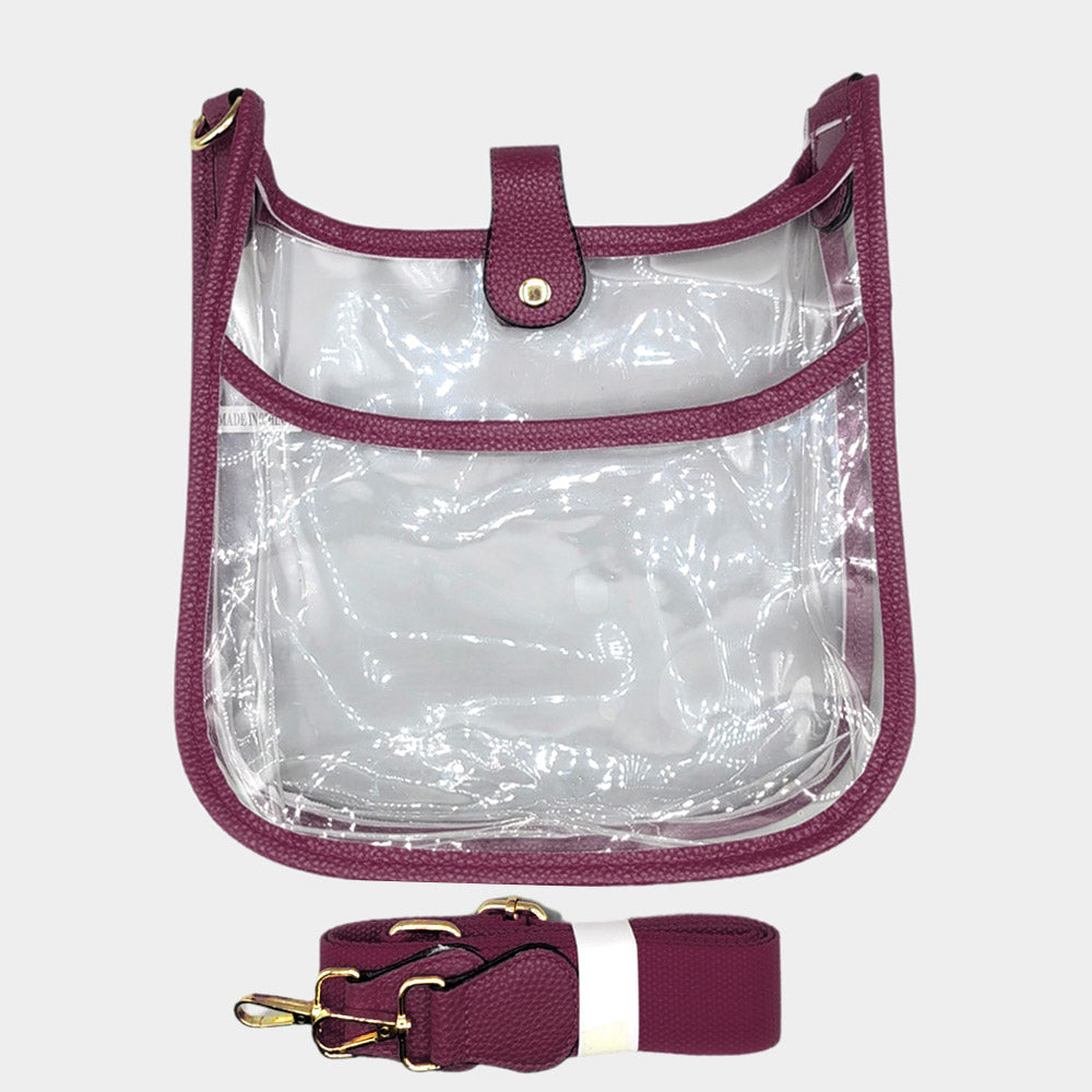 Madeline Love Clear, Purple Transparent Crossbody Bag - Bags & Wallets - extra