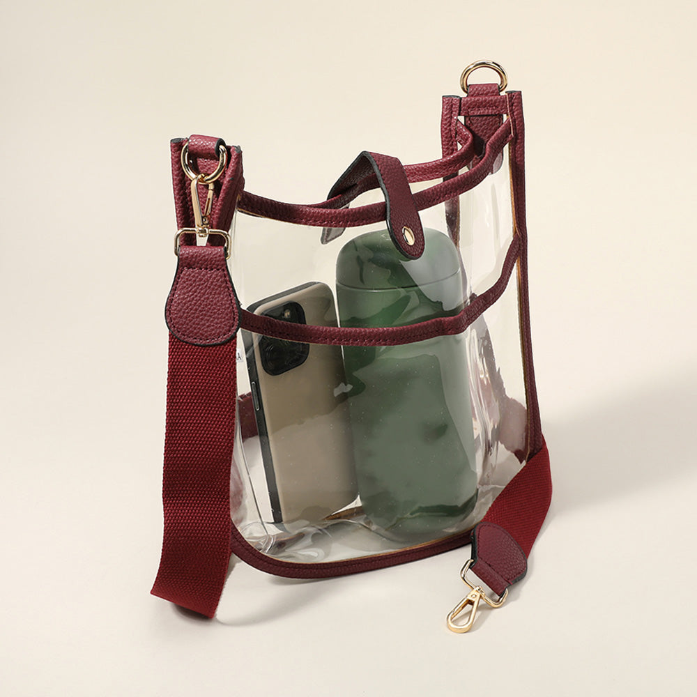 Madeline Love Clear, Purple Transparent Crossbody Bag - Bags & Wallets - extra