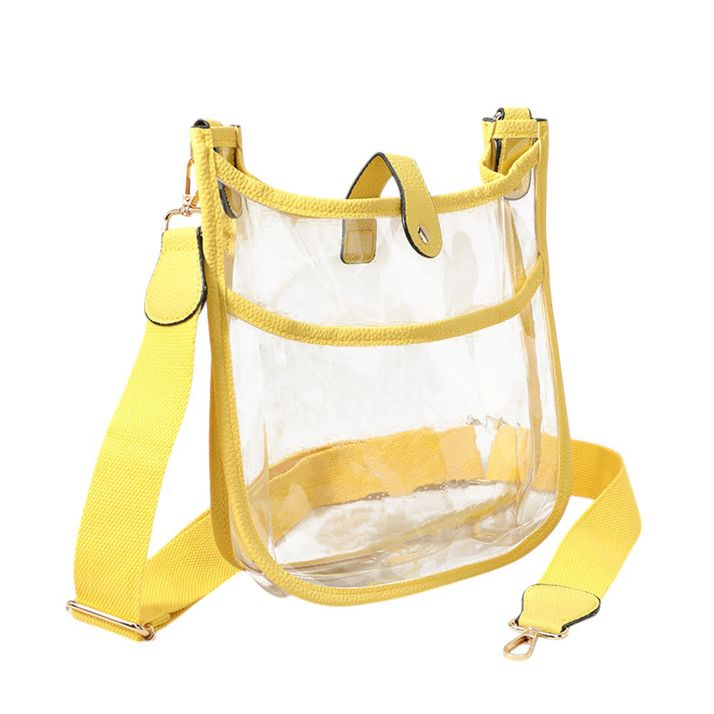 Madeline Love Clear, Yellow Transparent Crossbody Bag - Bags & Wallets - desc